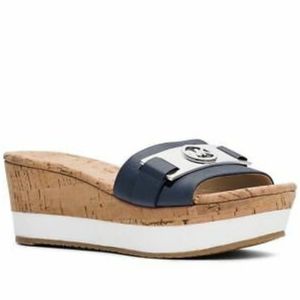 Michael Kors Navy platform sandals